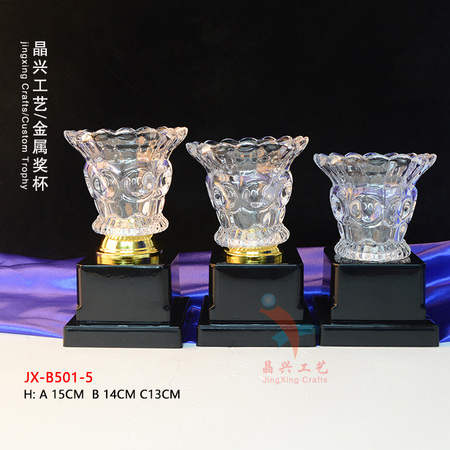 玻璃金屬獎杯設計制作 花瓶杯送禮禮品 擊劍比賽獎品定做